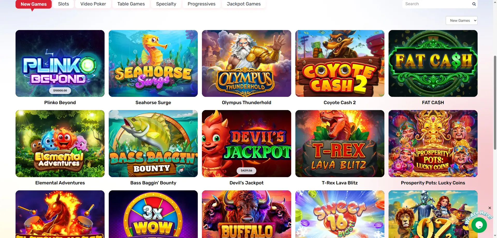 Dream Royale Casino slots and poker games on mobile browser
